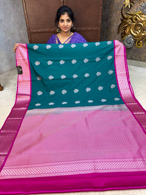 Premium Kanchi Silver Zari