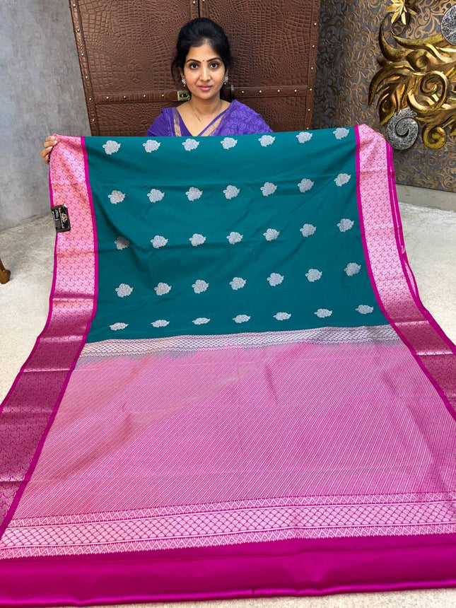 Premium Kanchi Silver Zari