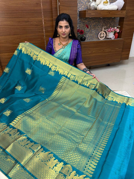 Premium Kanchi Gold Zari Pallaku Design