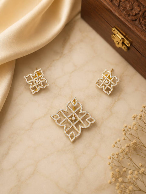 Stone Dollar With Earring