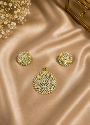 Stone Dollar With Earring