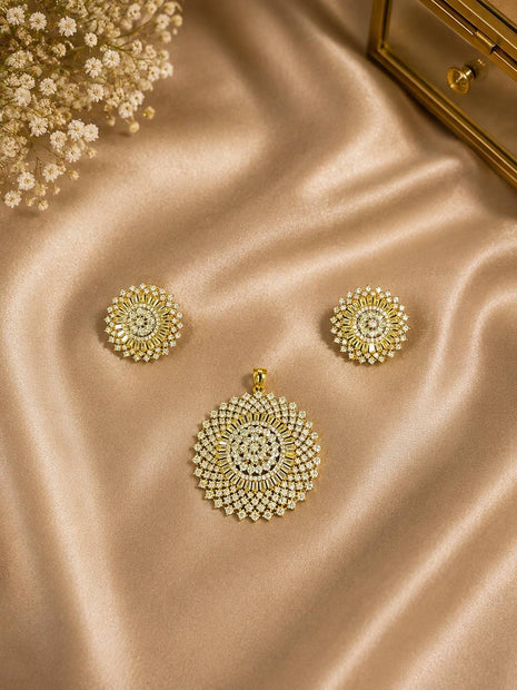 Stone Dollar With Earring