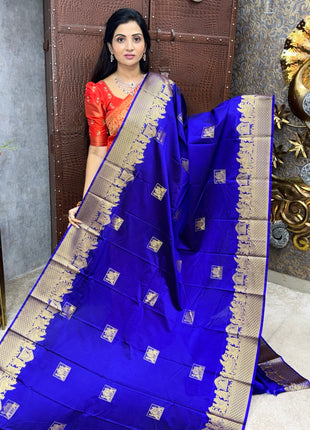 Premium Kanchi Gold Zari Pallaku Design