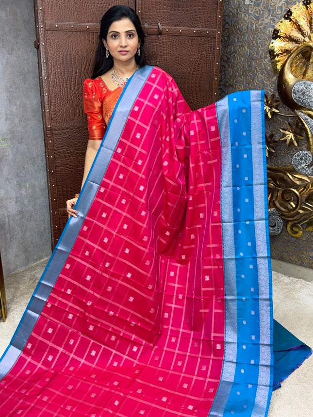 Premium Kanchi Silver Zari