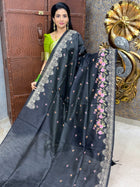 Pure Tussar Silk with Embroidery