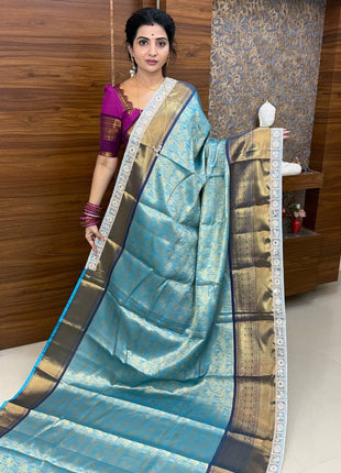 Katan With Lace Work Border