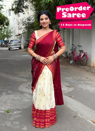 Half Saree (Stitched Skirt, Unstitched Blouse)