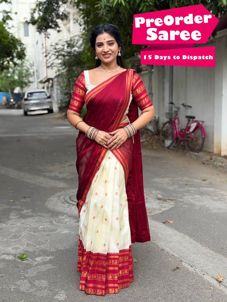 Half Saree (Stitched Skirt, Unstitched Blouse)