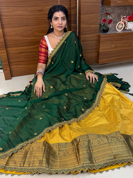 Lehenga is Free Size (Semi Stitched )