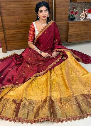 Lehenga is Free Size (Semi Stitched )