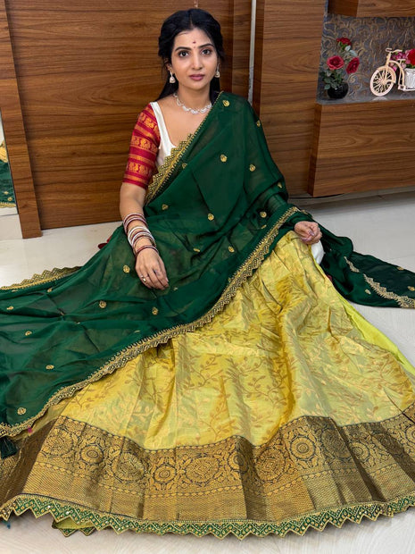 Lehenga is Free Size (Semi Stitched )