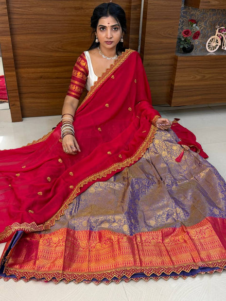 Lehenga is Free Size (Semi Stitched )