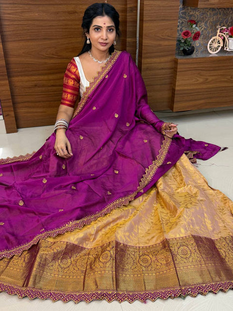Lehenga is Free Size (Semi Stitched )