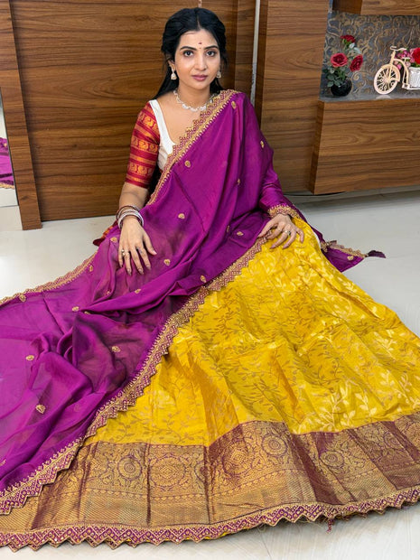 Lehenga is Free Size (Semi Stitched )