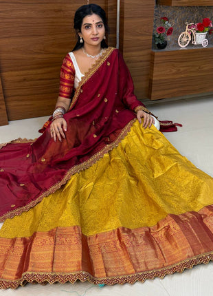 Lehenga is Free Size (Semi Stitched )