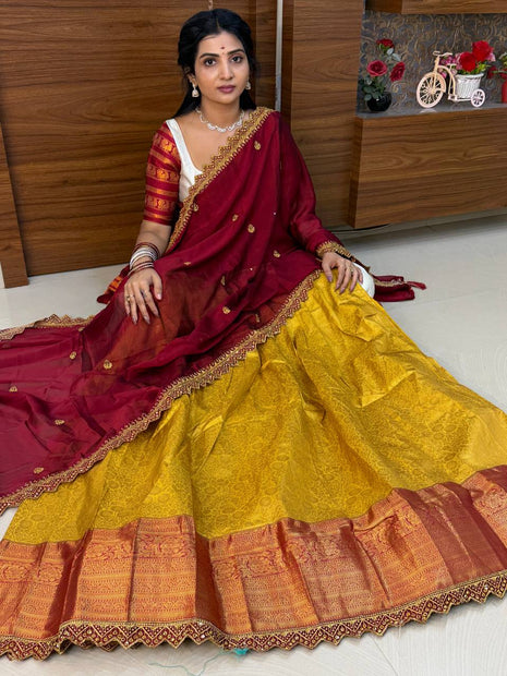Lehenga is Free Size (Semi Stitched )