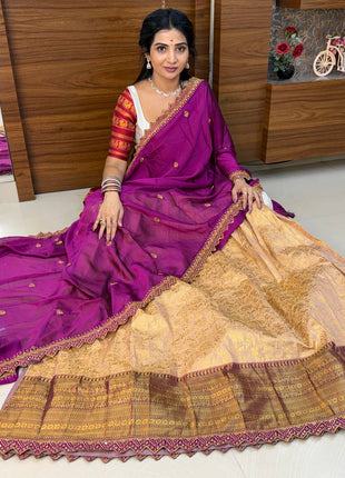 Lehenga is Free Size (Semi Stitched )