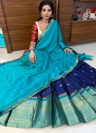 Half Saree (Stitched Skirt, Unstitched Blouse)