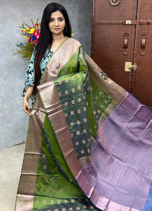 Kanchi silk Rose Gold Zari