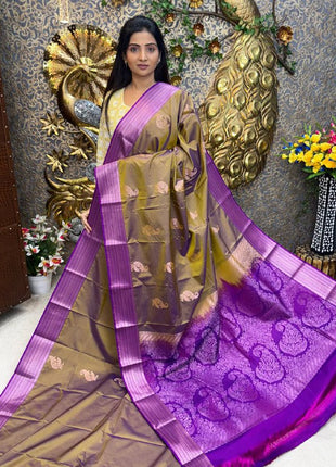 Premium Kanchi Silver Zari