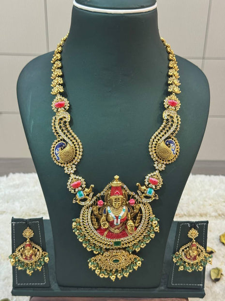 Temple with Diamond look Stone Jewellery