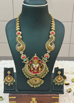 Temple with Diamond look Stone Jewellery