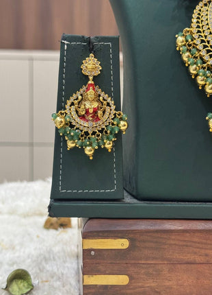 Temple with Diamond look Stone Jewellery