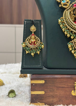 Temple with Diamond look Stone Jewellery