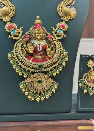 Temple with Diamond look Stone Jewellery