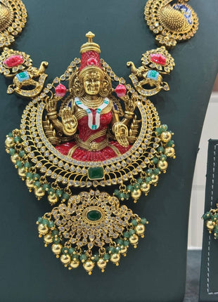 Temple with Diamond look Stone Jewellery