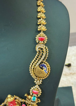 Temple with Diamond look Stone Jewellery