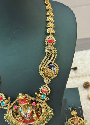 Temple with Diamond look Stone Jewellery