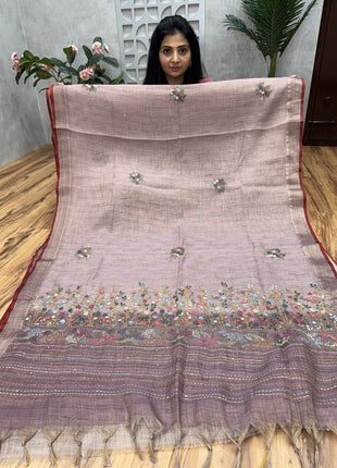Linen With French Knot