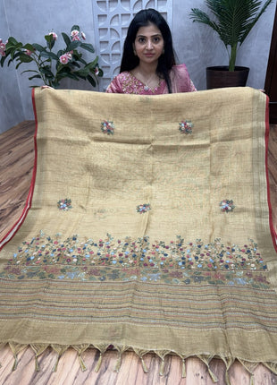 Linen With French Knot