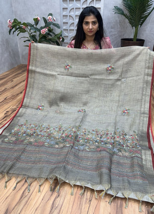 Linen With French Knot