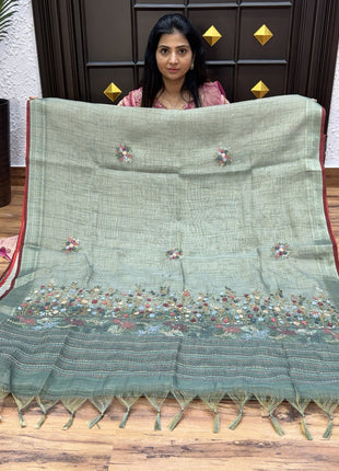 Linen With French Knot