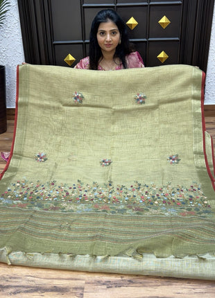 Linen With French Knot