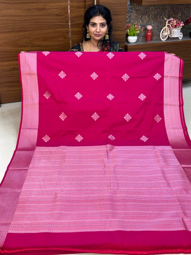 Premium Kanchi Silver Zari