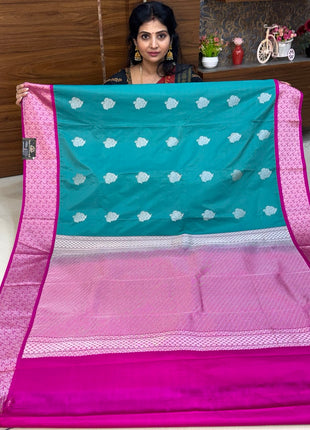 Premium Kanchi Silver Zari
