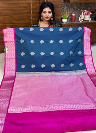 Premium Kanchi Silver Zari