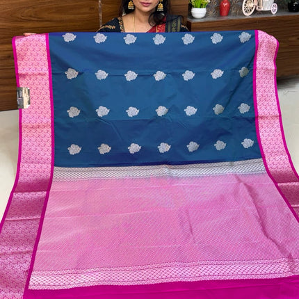 Premium Kanchi Silver Zari