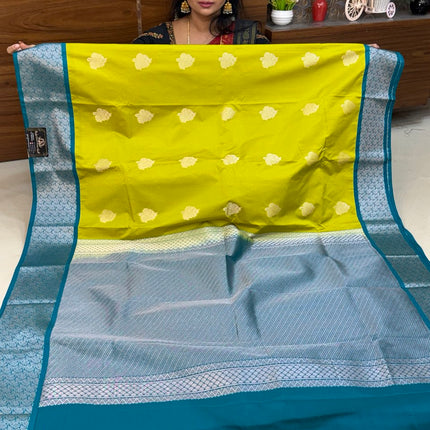 Premium Kanchi Silver Zari