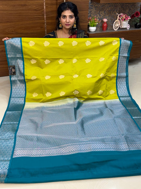 Premium Kanchi Silver Zari