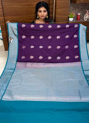 Premium Kanchi Silver Zari