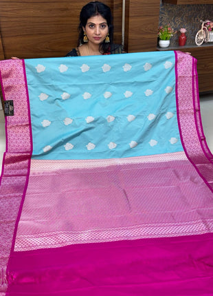 Premium Kanchi Silver Zari