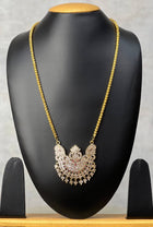 Jadau Dollar - Ad Stone Look Diamond Finishing - 10 Pidi Chain