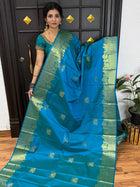 Premium Kanchi Gold Zari Pallaku Design
