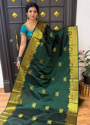 Premium Kanchi Gold Zari Pallaku Design