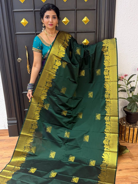 Premium Kanchi Gold Zari Pallaku Design