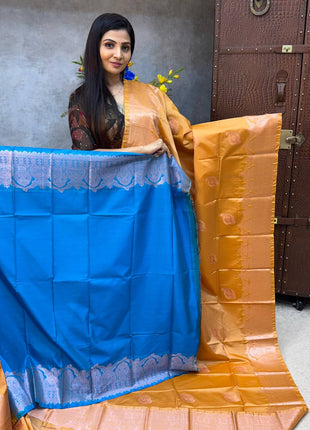 Premium Kanchi Rose Gold Zari